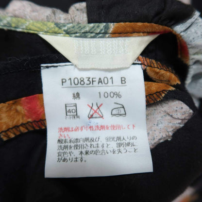 【美品】ピンクハウス★可愛い！セーターくまpt♪フード付きワンピース 黒系 前開き リボン&はしごレース♪薄手 z19593