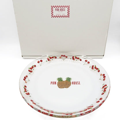 ピンクハウス★ガラス皿 プレート チェリー パイナップル 食器   透明系 so342