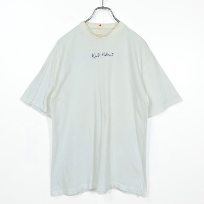 カールヘルム★上質な印象♪ ロゴプリント半袖カットソー・Tシャツ 白系 z22531