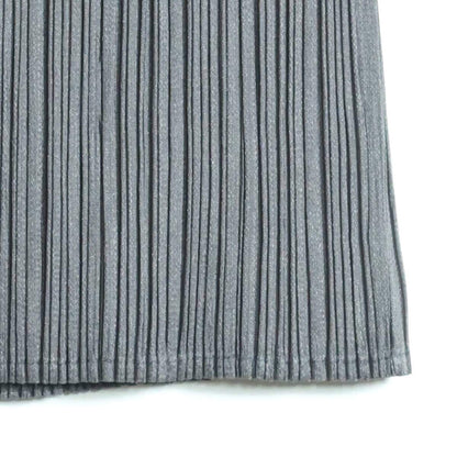 【極美品】プリーツプリーズ PLEATS PLEASE イッセイミヤケ★ロング丈プリーツスカート サイズ1 グレー系 無地 薄手 z15879