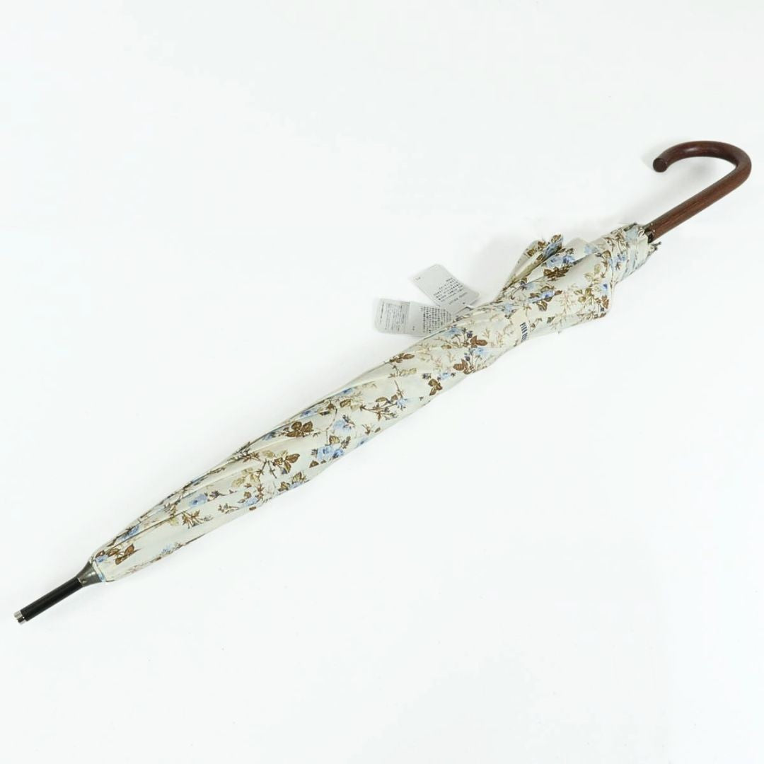 【新品タグ付】ピンクハウス★薔薇ハンドプリント 長傘 60ｃｍ 生成りホワイト ＊ｋ4526