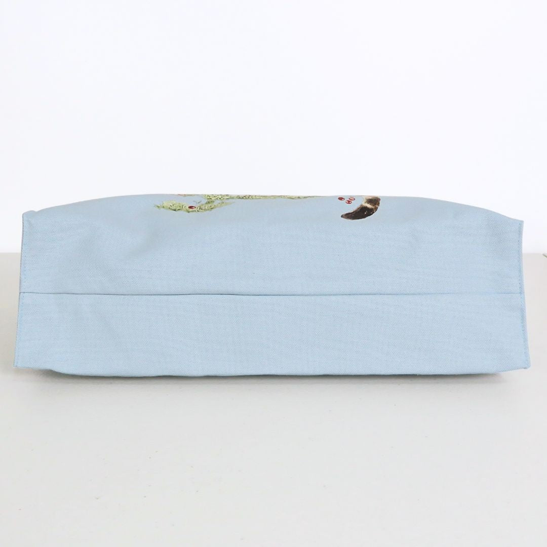 【極美品：紙タグあり】カールヘルム★さくらんぼの丘のねこプリント2WAY ショルダーバッグ ピンクハウス系 ブルー系 ＊ba307