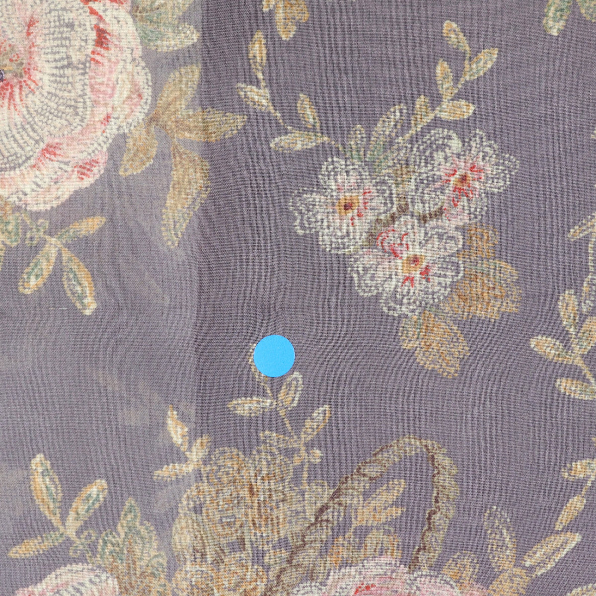 カネコイサオ★花柄シフォンのプリーツワンピース 薄紫系 薄手 z22397