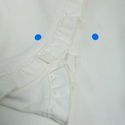 レストローズ L'EST ROSE ★ 裾フリル ストレッチ デニム クロップドパンツ  サイズ2 白系 z22942