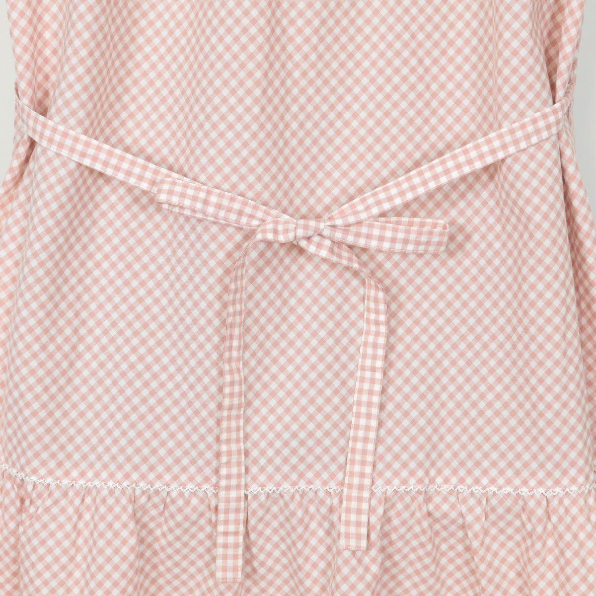 【美品】ピンクハウス★大人可愛い♪半袖ワンピース ミニ丈 キュートな総ギンガムチェック！薄手 春夏 ピンク×白系 z8532s