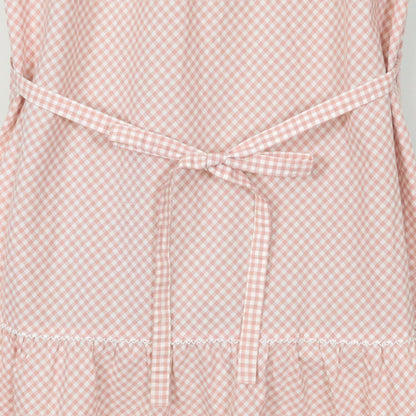 【美品】ピンクハウス★大人可愛い♪半袖ワンピース ミニ丈 キュートな総ギンガムチェック！薄手 春夏 ピンク×白系 z8532s