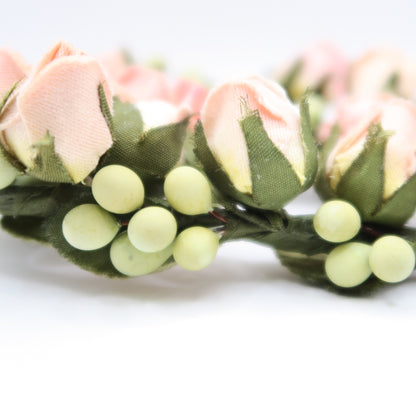 【極美品】ピンクハウス★ロマンティック♪ ミニ薔薇のハートリース ローズモチーフ コサージュ ピンク系 ＊ko068
