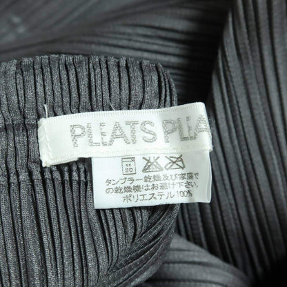【極美品】プリーツプリーズ PLEATS PLEASE イッセイミヤケ★ロング丈プリーツスカート サイズ1 グレー系 無地 薄手 z15879