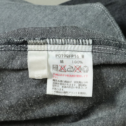 ピンクハウス★オーバーオール デニム ギンガムチェック ロゴpt 肩ひも調節可 ブラック系 z22286