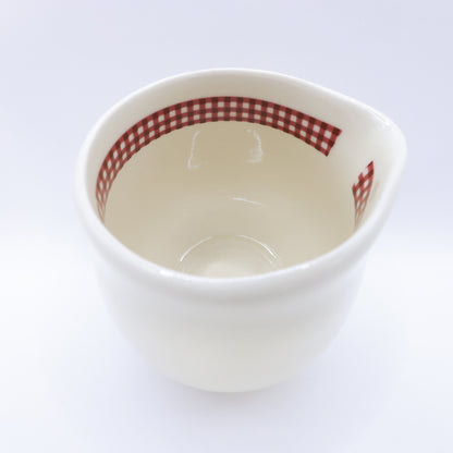 ピンクハウス★クリーマー 2個セット ミルクピッチャー 食器 キューピー 赤チェック 白系 so407