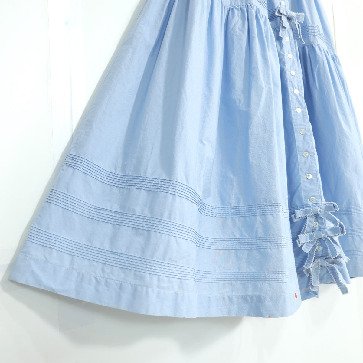 ワンダフルワールド カネコイサオ★リボンいっぱい♪半袖ワンピース 水色系 前開き リボンいっぱい♪薄手 z22044