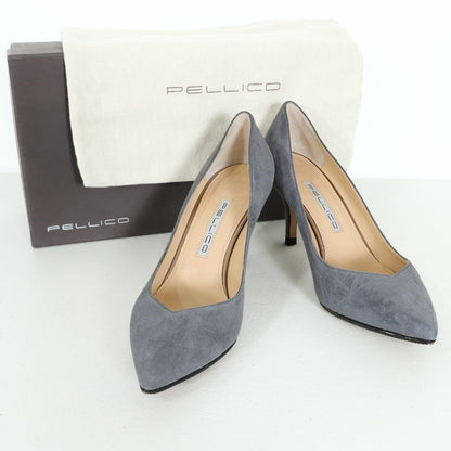 【美品】PELLICO ペリーコ ★ANDREA80SC スエード ヒール サイズ37(24.0cm)  グレー系 sh173