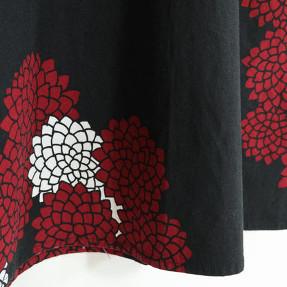 【美品】SOUSOU ソウソウ★綿麻混！みたて衣  サイズM 黒×白×赤系 ワンピース z22473