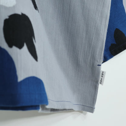 【美品！】SOUSOU ソウソウ★高島縮♪薙刀四角衣 ほほえみ サイズM グレー系 フレンチ袖カットソー z22813