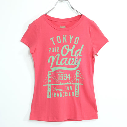 Old Navy オールド・ネイビー★半袖カットソー Tシャツ サイズXS ピンク系 無地 z22864