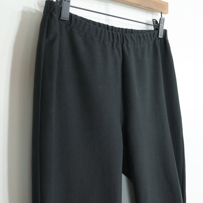 ピンクハウス★裾たくし上げリボン♪ロングパンツ ストレッチ 大きいサイズL 黒系 無地 z22657