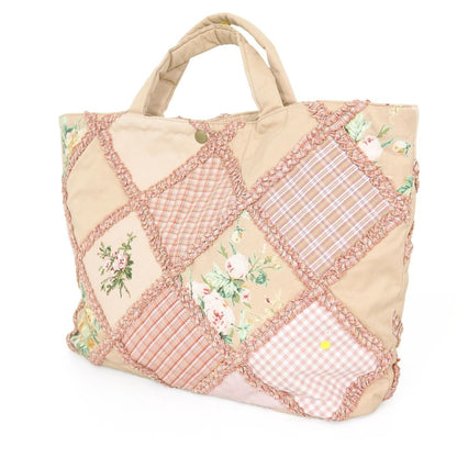 ピンクハウス★薔薇とオリチェパッチワークが可愛い♪ ハンドバッグ・レッスンバッグ ピンク系 ba162