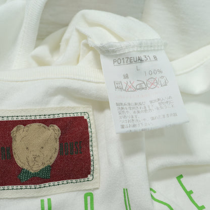 ピンクハウス★ワッペンがいっぱい♪ 半袖カットソー・Tシャツ フロントポケット サイズL 白系 z22522