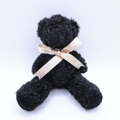 ワンダフルワールド カネコイサオ★くま ぬいぐるみコサージュ ブローチ 黒系 ko126