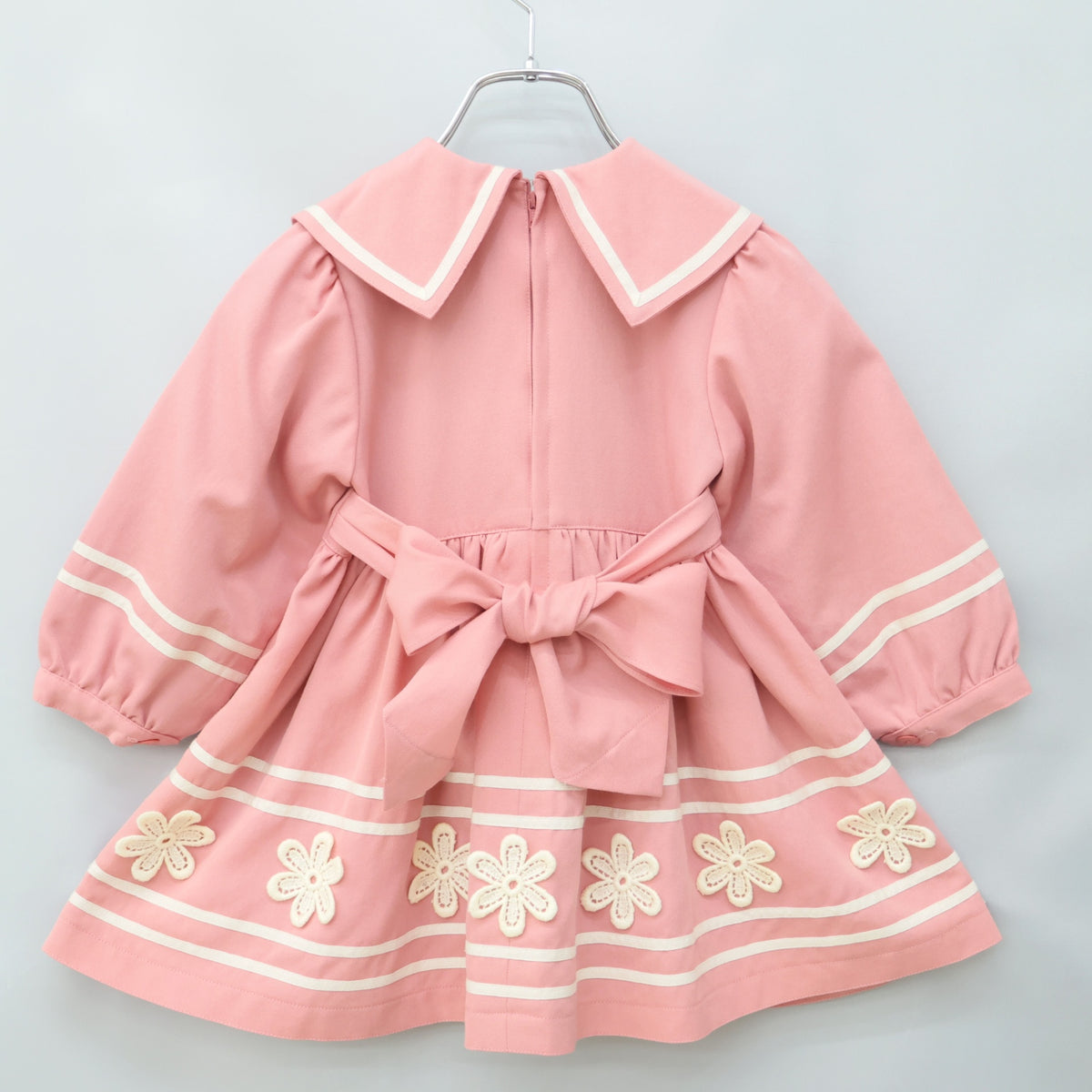 シャーリーテンプル★お花モチーフ&ロゴ刺しゅう♪長袖ワンピース キッズサイズ100(3) ピンク系 z23437