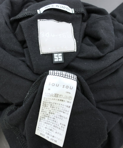 SOU・SOU ソウソウ★ふくろう刺しゅうが可愛い♪ タートルネック 長袖カットソー サイズSS 黒系 z23570