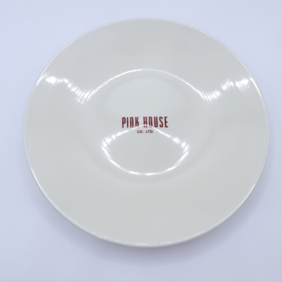 【美品】ピンクハウス★2枚セット♪皿 プレート 陶器 ベージュ×赤系 ロゴ&ギンガムチェック柄 食器 so418