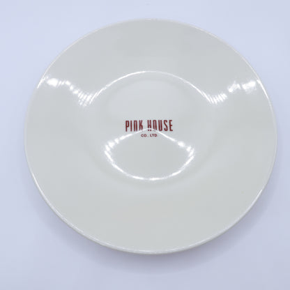 【美品】ピンクハウス★2枚セット♪皿 プレート 陶器 ベージュ×赤系 ロゴ&ギンガムチェック柄 食器 so418
