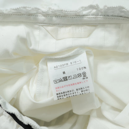 【美品】ピンクハウス★黒リボン使い♪長袖フリルブラウス 白系 前開き 無地 薄手 z22545