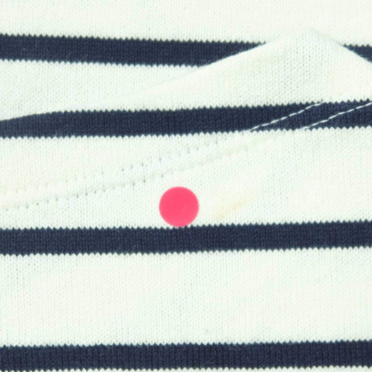 UNIQLOユニクロ★ベーシックなカットソー♪ボーダー 長袖 ロングTシャツ 大きいサイズL ユニクロ 濃紺系 z21143