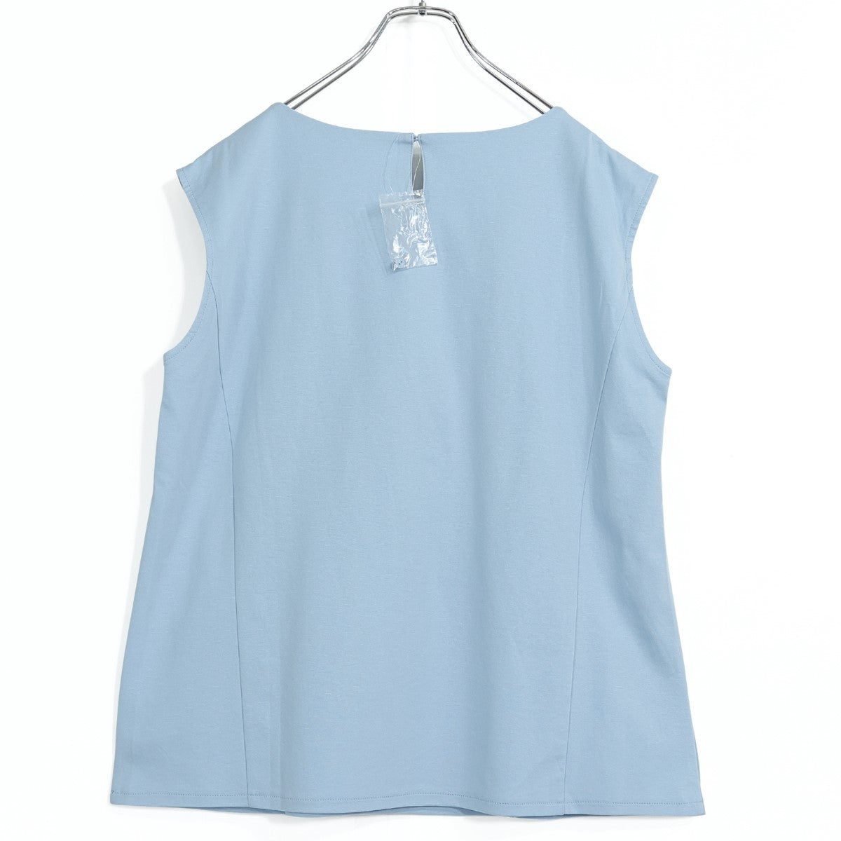 【美品】Bon Sens ボンサンス★トップス二点セット カーディガン&カットソー  大きいサイズ44 水色系 無地 薄手 z22386