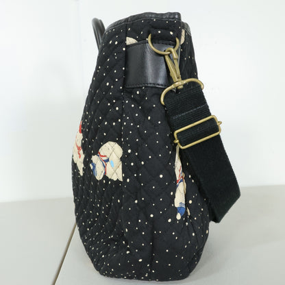 ピンクハウス★スノーベア キルティングボストンバッグ 旅行バッグ 黒系 *ba260