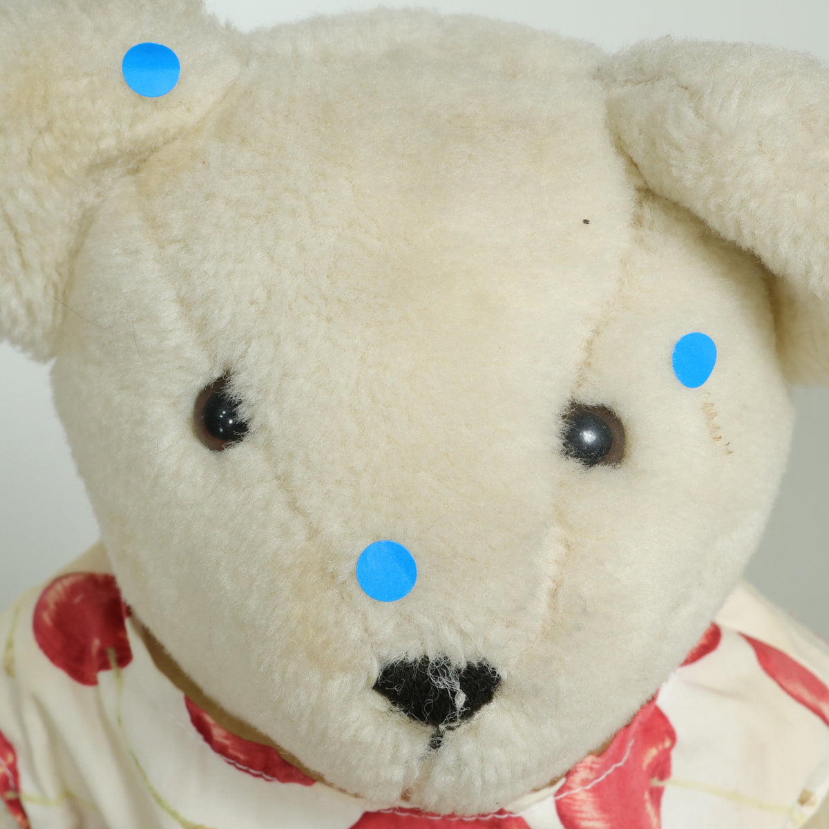 ピンクハウス★可愛い！くまぬいぐるみ テディベア さくらんぼ柄シャツ♪ オフホワイト系 so0310