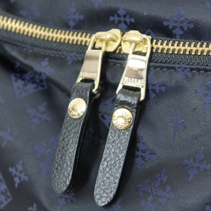 【美品】russet ラシット★大人可愛い！ 大きめポケット 2WAYバッグ  斜め掛けOK  ネイビー系　＊ba187