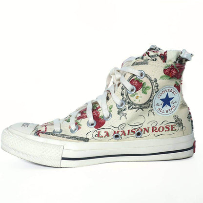 ピンクハウス×コンバース★CONVERSEコラボ サロンドフレーズ ハイカットスニーカー サイズ2(S) 生成り色系＊k3517
