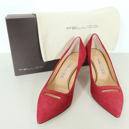 PELLICO ペリーコ ★ANDREA80SC スエード ヒール サイズ37(24.0cm) レッド系 sh172