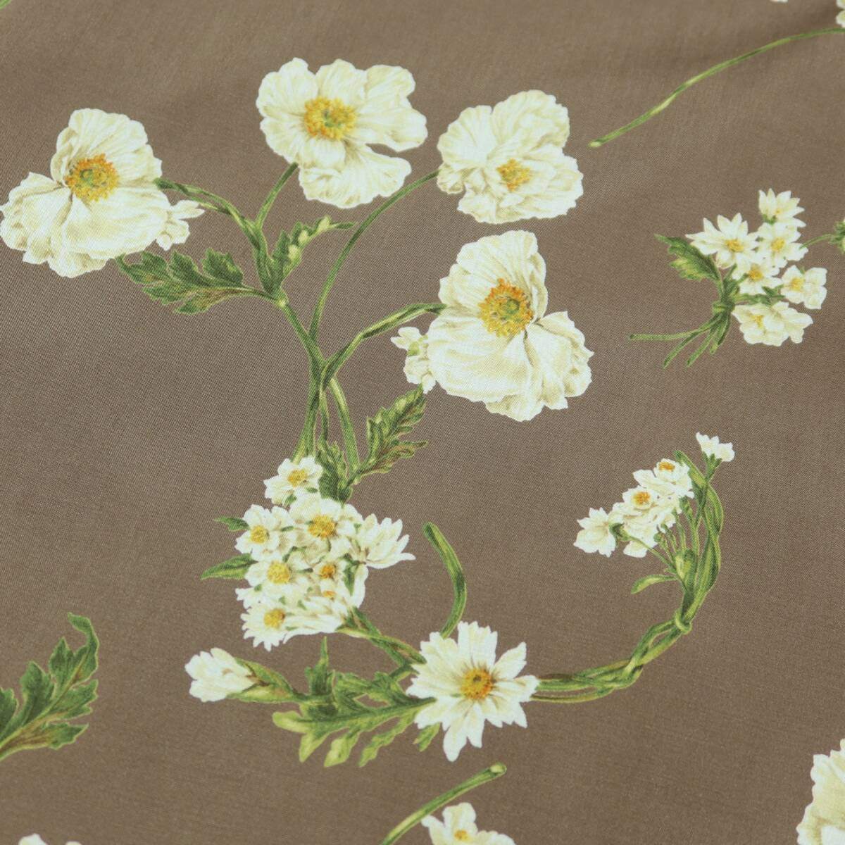 【極美品】インゲボルグ★大人上品！レース使い♪花柄ノースリーブワンピース サイズM ブラウン系 残布有＊ z20068