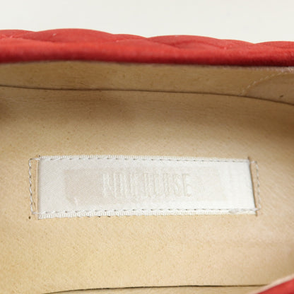 ピンクハウス★キルティング リボン付き♪フラットパンプス サイズS 赤系 ＊sh155
