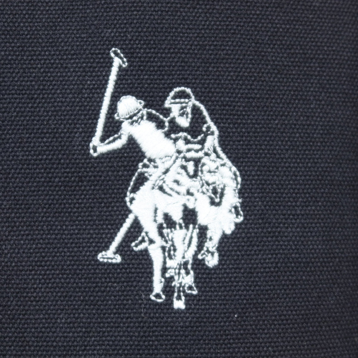 U.S. POLO ASSN.★ロゴ刺繍が印象的！大きめ トートバッグ  キャンバス　ネイビー系 ＊ ba189