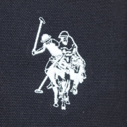U.S. POLO ASSN.★ロゴ刺繍が印象的！大きめ トートバッグ  キャンバス　ネイビー系 ＊ ba189