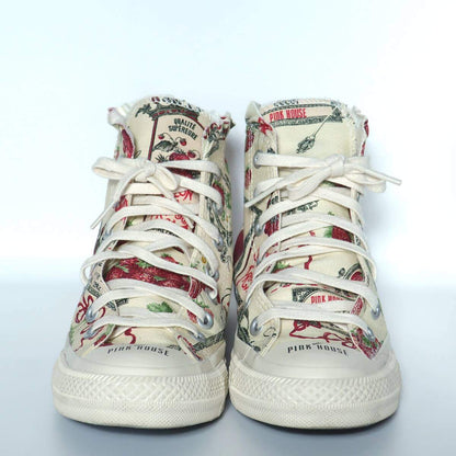 ピンクハウス×コンバース★CONVERSEコラボ サロンドフレーズ ハイカットスニーカー サイズ2(S) 生成り色系＊k3517