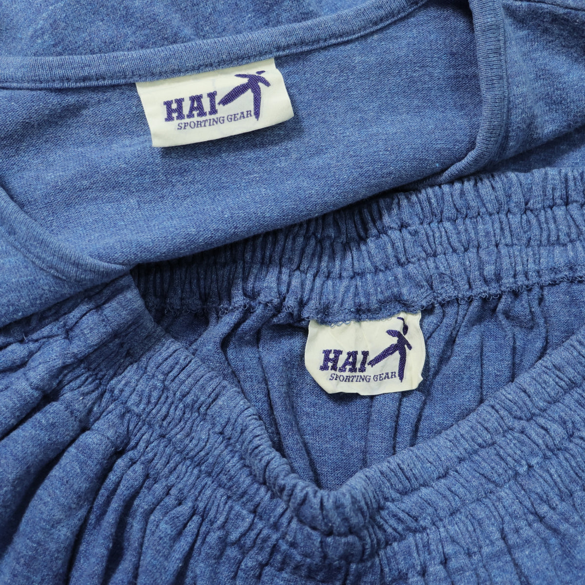 HAI SPORTING GEAR★トップス&スカート 上下セット 綿カーディガン ビンテージ ISSEY MIYAKE イッセイミヤケ サイズＭ ブルー系 z22224