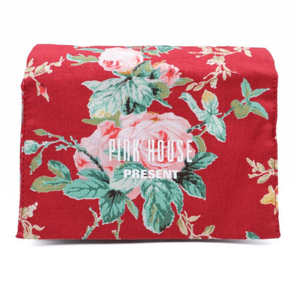 【美品！】ピンクハウス★可愛い薔薇柄♪ ティッシュケース ポケットティッシュ入り ノベルティ 赤系 so258
