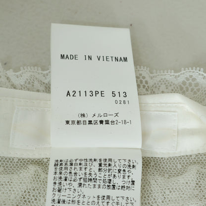 【美品】ピンクハウス★チュールレース&苺ボタン♪綿ローン つけ襟 ティペット 白系 無地 so272