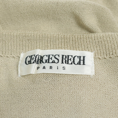 GEORGES RECH ジョルジュ レッシュ★ボタンレスカーディガン はおりもの サイズ40 ベージュ系 無地 薄手 z22660