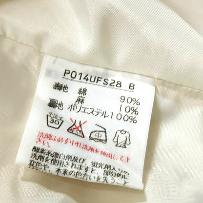 ピンクハウス★可愛い！ふわっと揺れる♪ボリューム感、段々フリルスカート エクリュ系 綿麻 ＊z17054