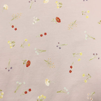 カネコイサオ★モチーフいっぱい♪ギャザースカート ピンク系 草花柄♪ティアードデザイン♪薄手 z19755