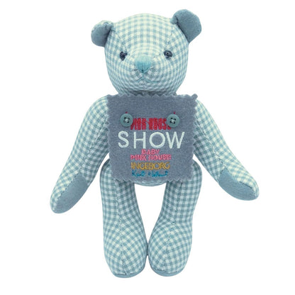 【レア】ピンクハウス★SHOWゼッケン テディベアぬいぐるみマスコット ギンガムチェック ブルーグリーン系 ＊so172
