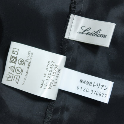 【美品】レリアン★涼しげ♪透け感が美しいメッシュ風スカート 大きいサイズ13+ 黒系 花柄 薄手 z20953