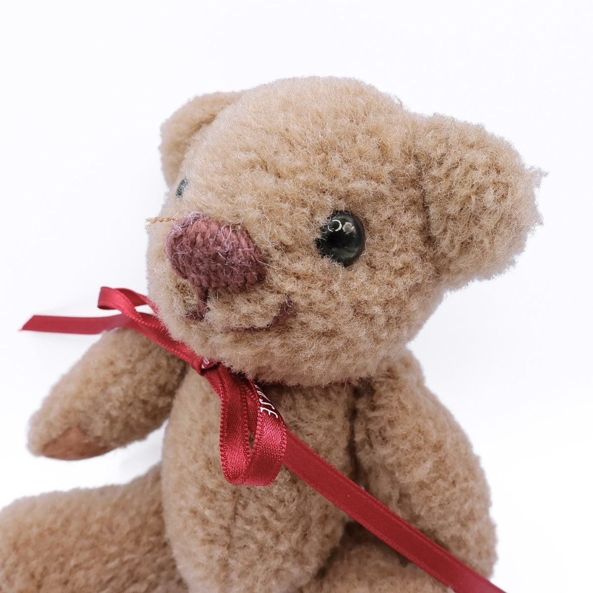 ピンクハウス★くま ぬいぐるみコサージュ 赤リボン ブローチ 茶系 箱付き ko128