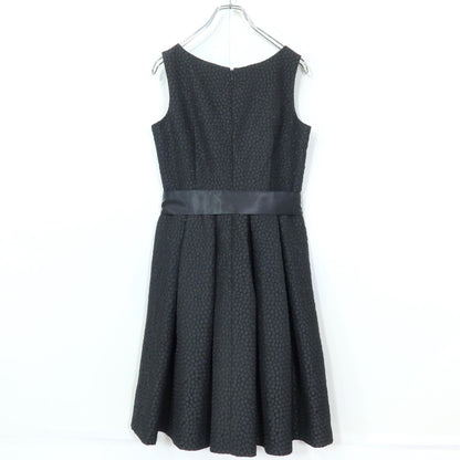 【美品】ケティ★アンサンブル 半袖ボレロ&ノースリーブワンピース サイズ3 黒系 薄手 z20932